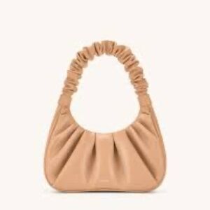 JW Pei Gabbi Ruched Hobo Bag Purse Sugar Cane Tan